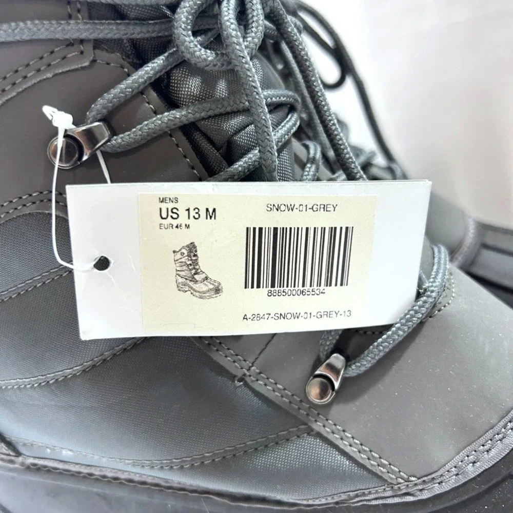 Akademiks Men's‎ Waterproof Snow Boots Black Duck Toe Size US 13 - No Box